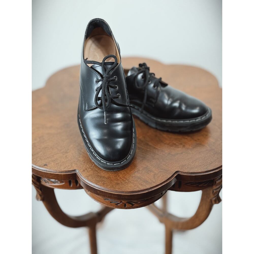 SOLOVAIR England Lace Up Unisex Loafer Black Women's US 6 Men's 5 #0015